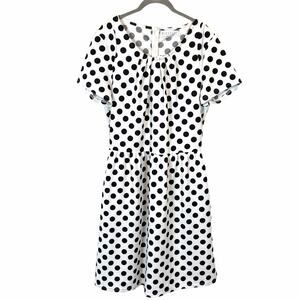 Mikarose Polka Dot Dress Disney Bound Minnie Mouse NWT Black and White sz L